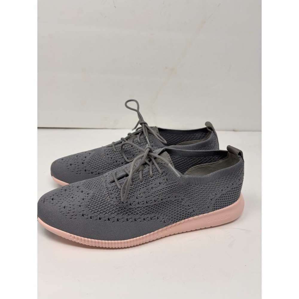 Cole Haan 2.ZERØGRAND Wingtip Oxford Shoes Womens Size 8.5B Gray Woven W11512